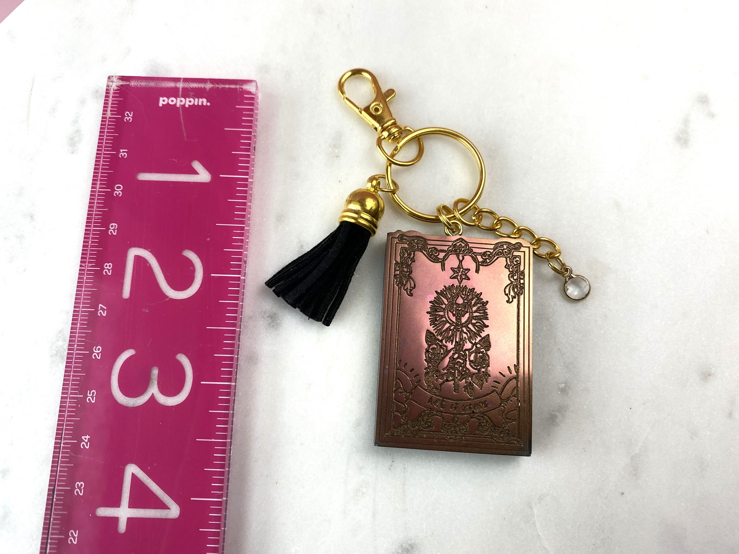 Tarot Card Keychain | Ace of Wands | Handmade Accessories