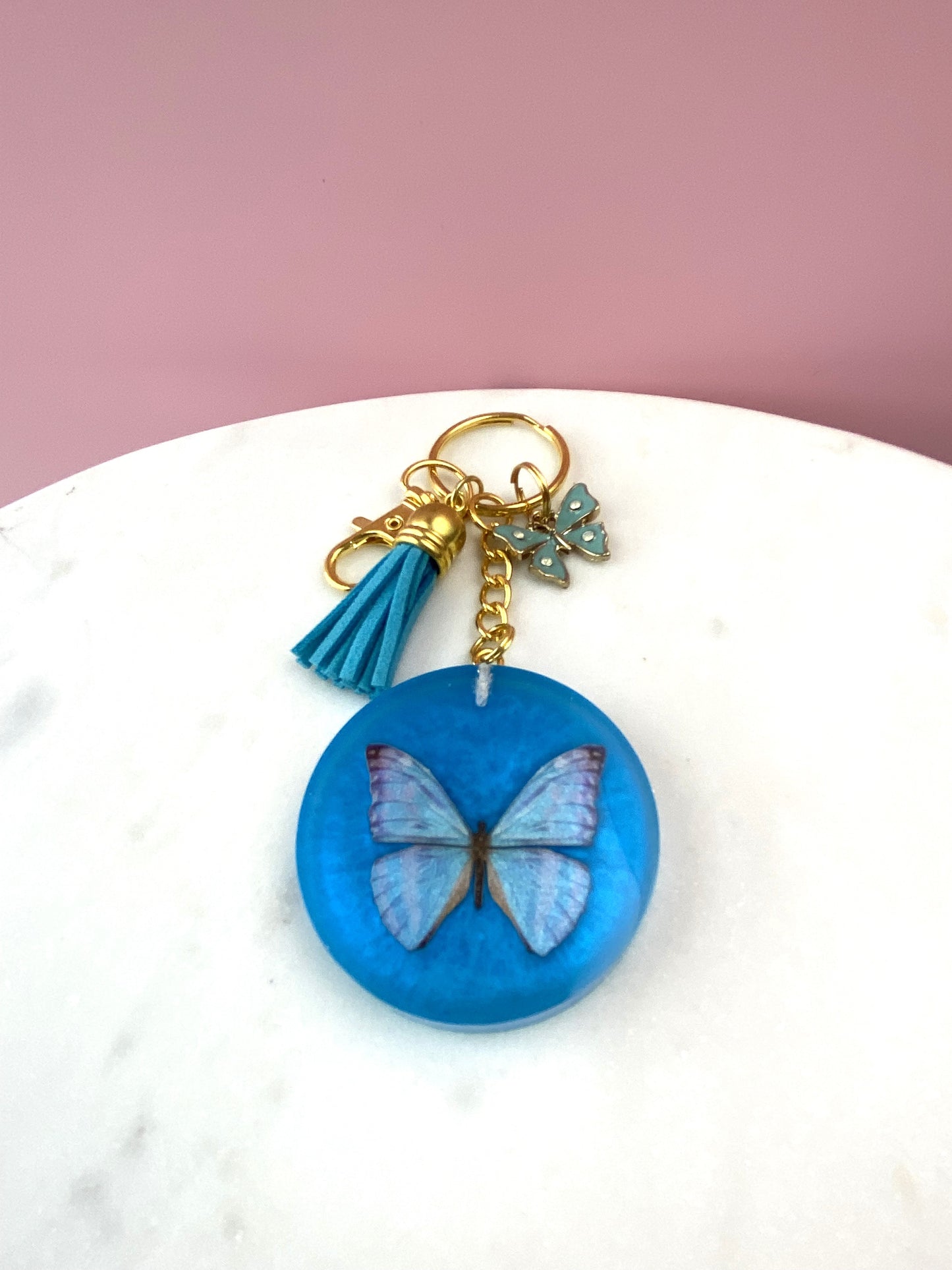 Butterfly Keychain | Bright Blue | Handmade Accessories