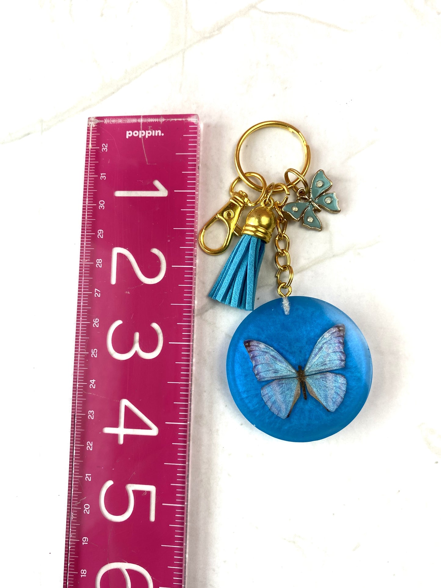Butterfly Keychain | Bright Blue | Handmade Accessories