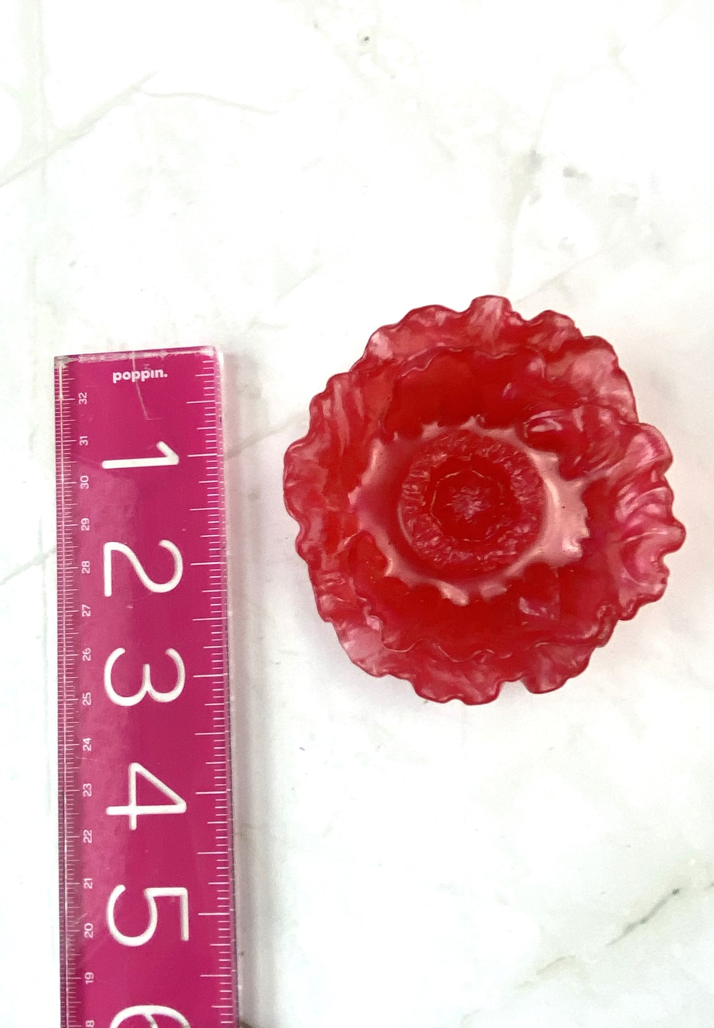 Bright Red Poppy Flower Ring Dish | Handmade Home Décor