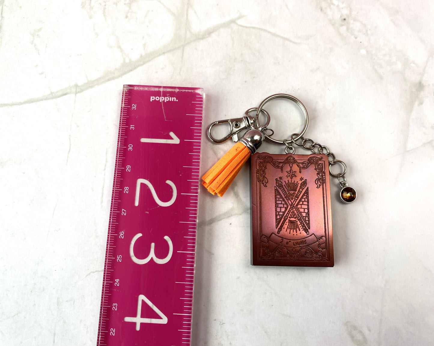 Tarot Card Keychain | II of Wands | Handmade Accessories