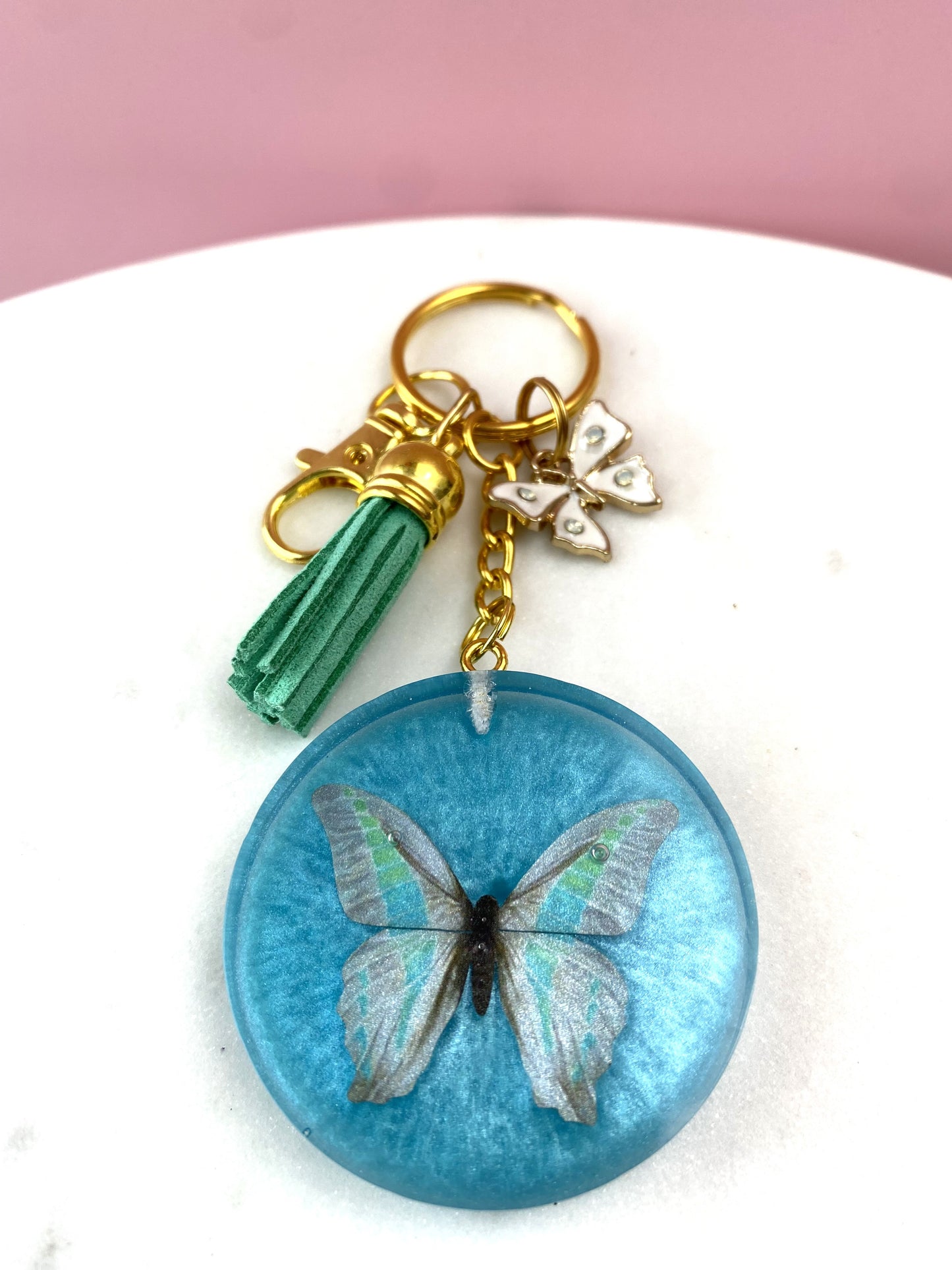 Butterfly Keychain | Light Blue | Handmade Accessories