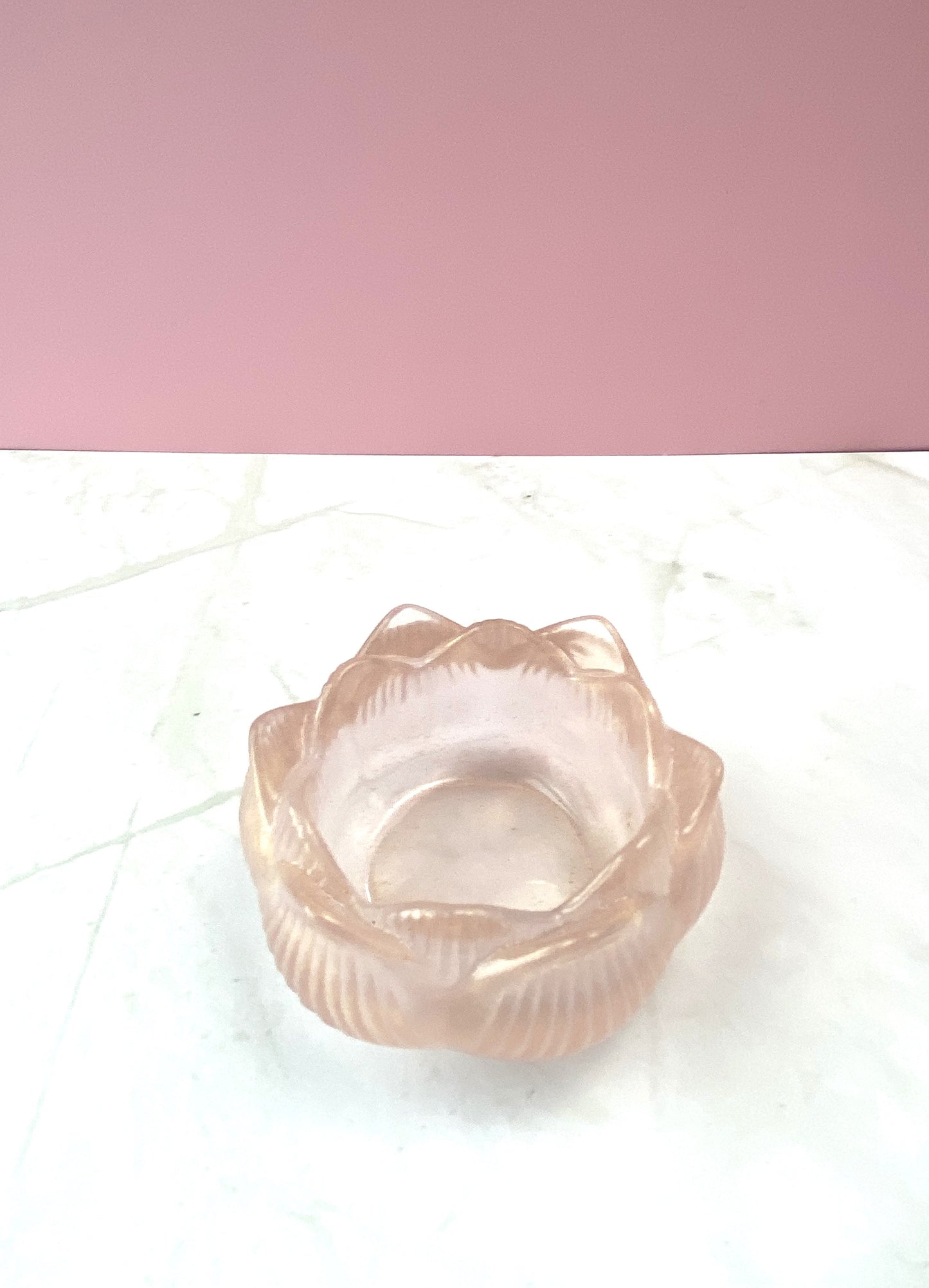 Pink Pearl Lotus Candle Holder | Handmade Home Decor