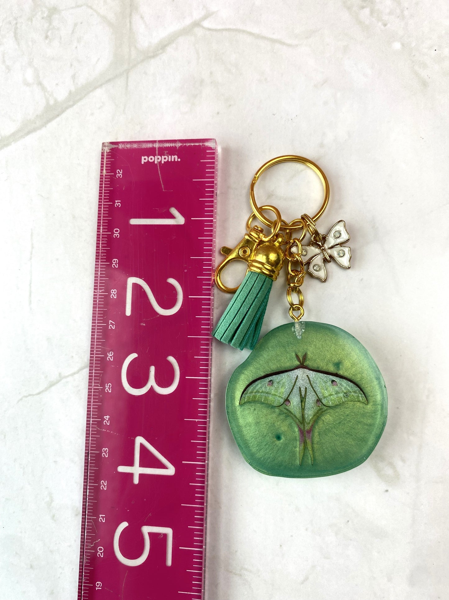 Butterfly Keychain | Luna Moth | Handmade Accessories