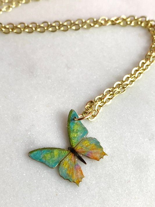 Multicolor Butterfly Necklace | Handmade Jewelry