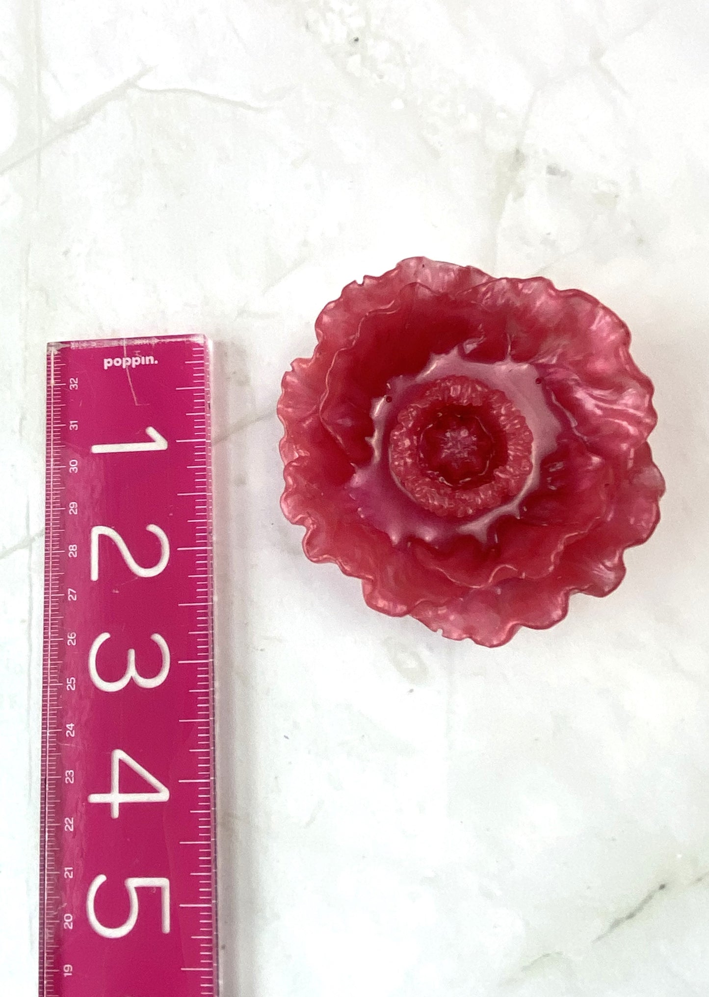 Red Pink Poppy Flower Ring Dish | Handmade Home Décor