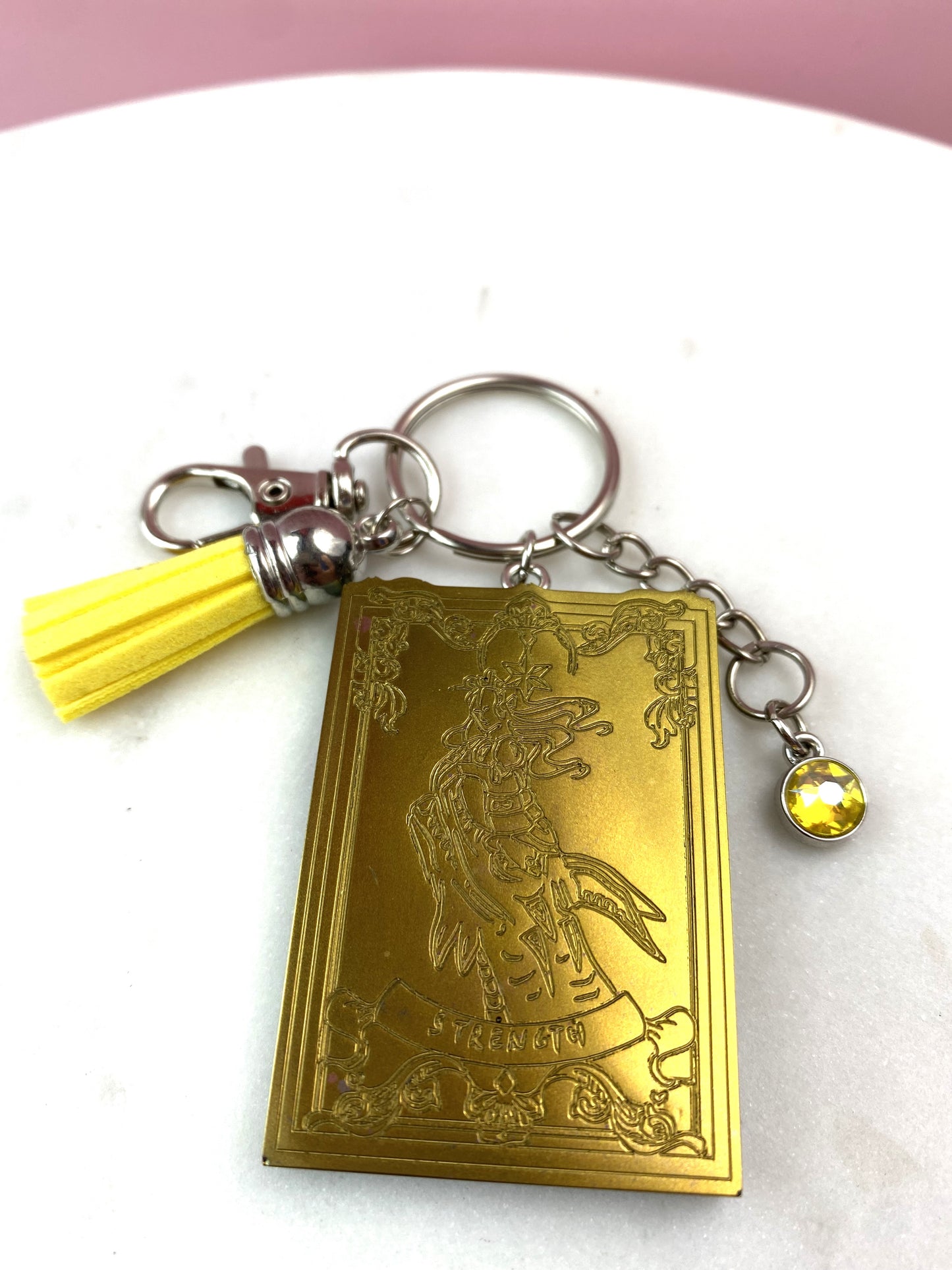 Tarot Card Keychain | Strength | Handmade Accessories