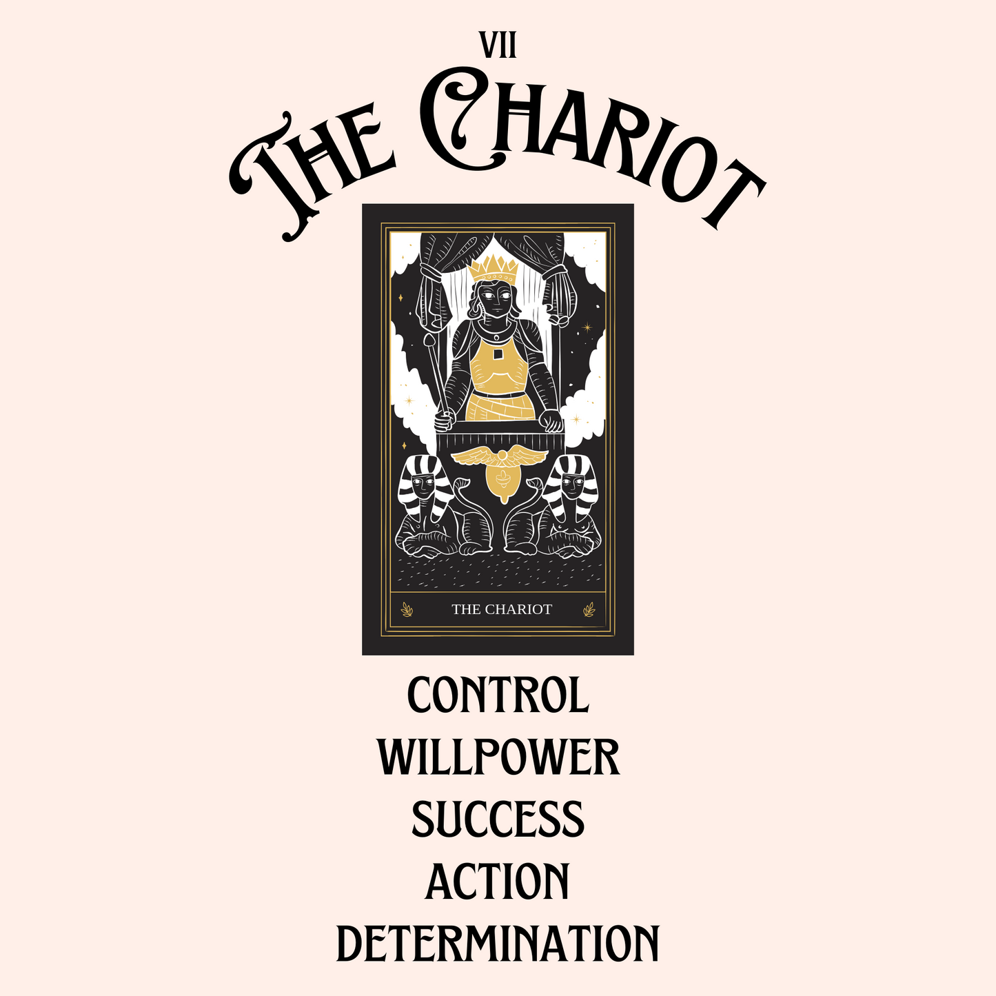 Tarot Card Keychain | The Chariot | Handmade Accessories