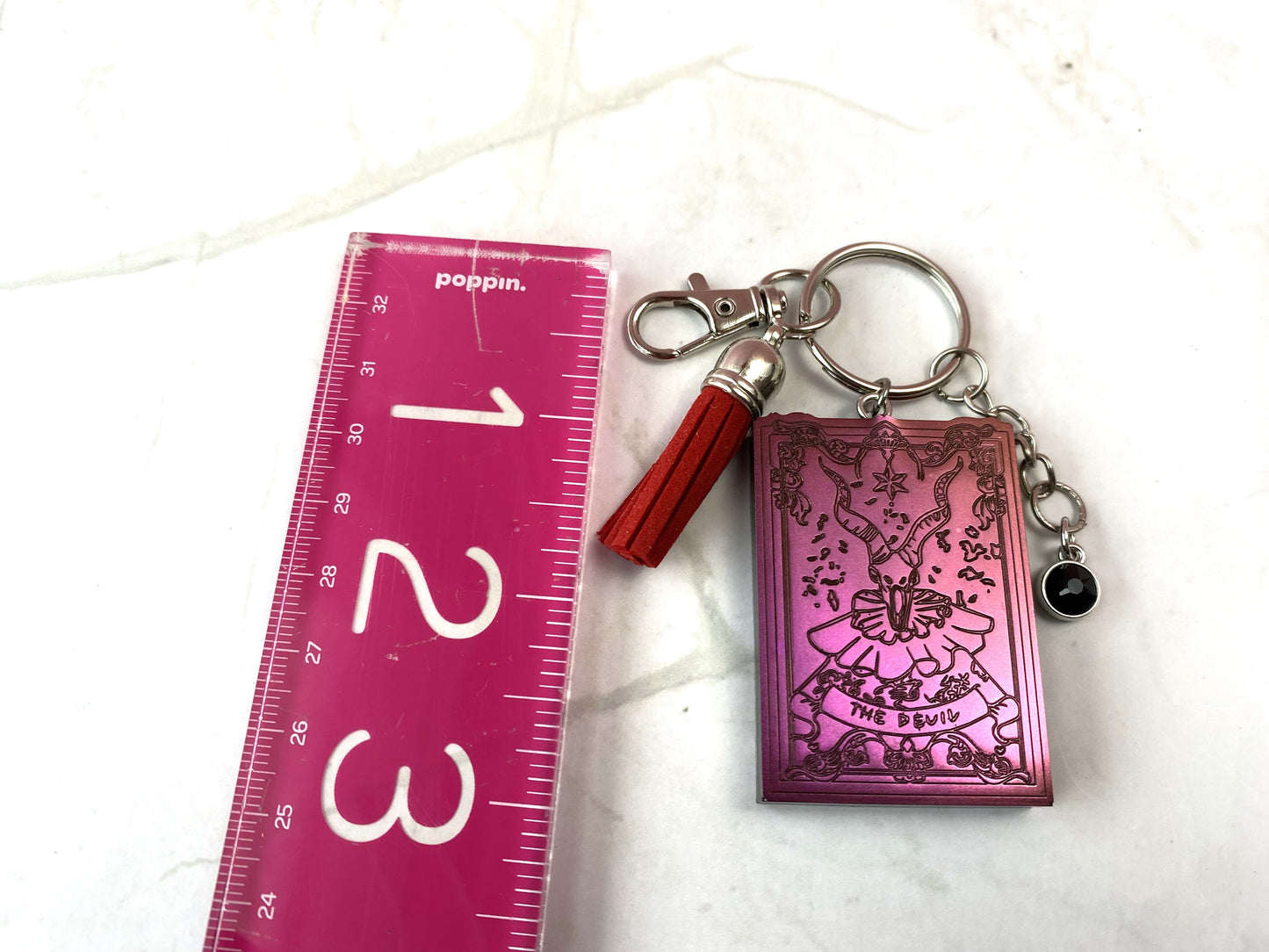 Tarot Card Keychain | The Devil | Handmade Accessories