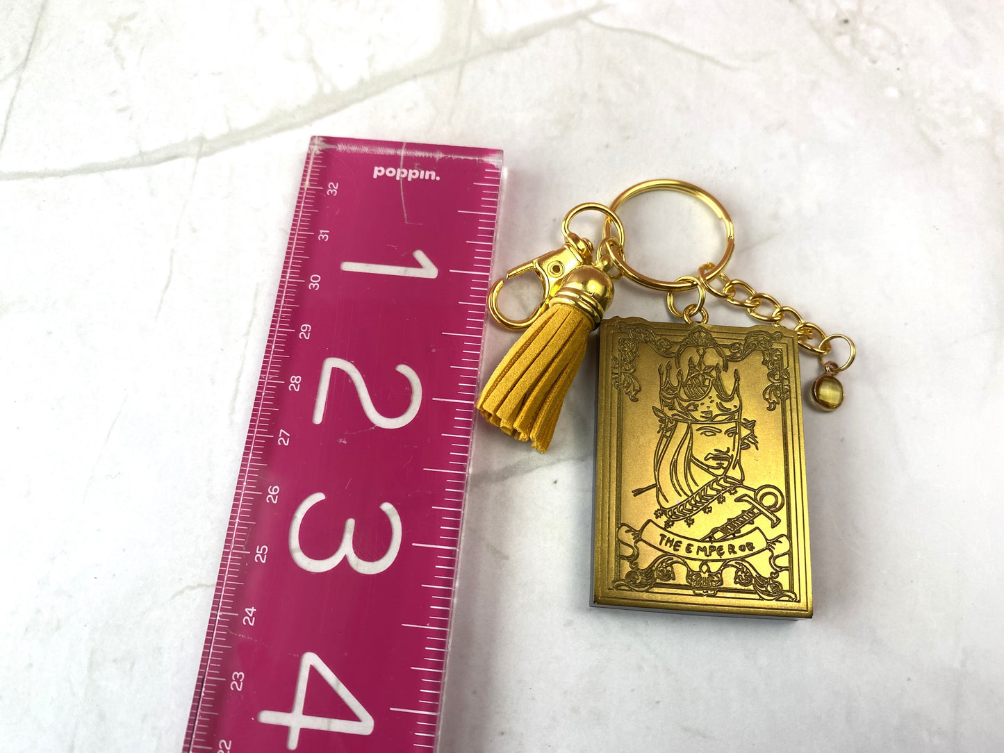 Tarot Card Keychain | The Emperor | Handmade Accessories