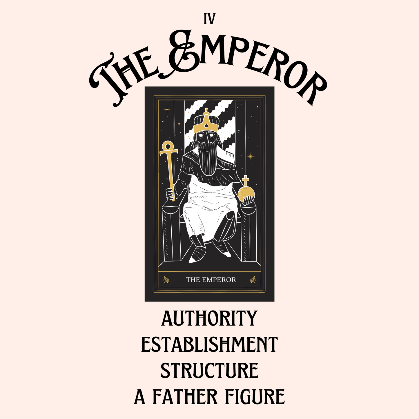 Tarot Card Keychain | The Emperor | Handmade Accessories