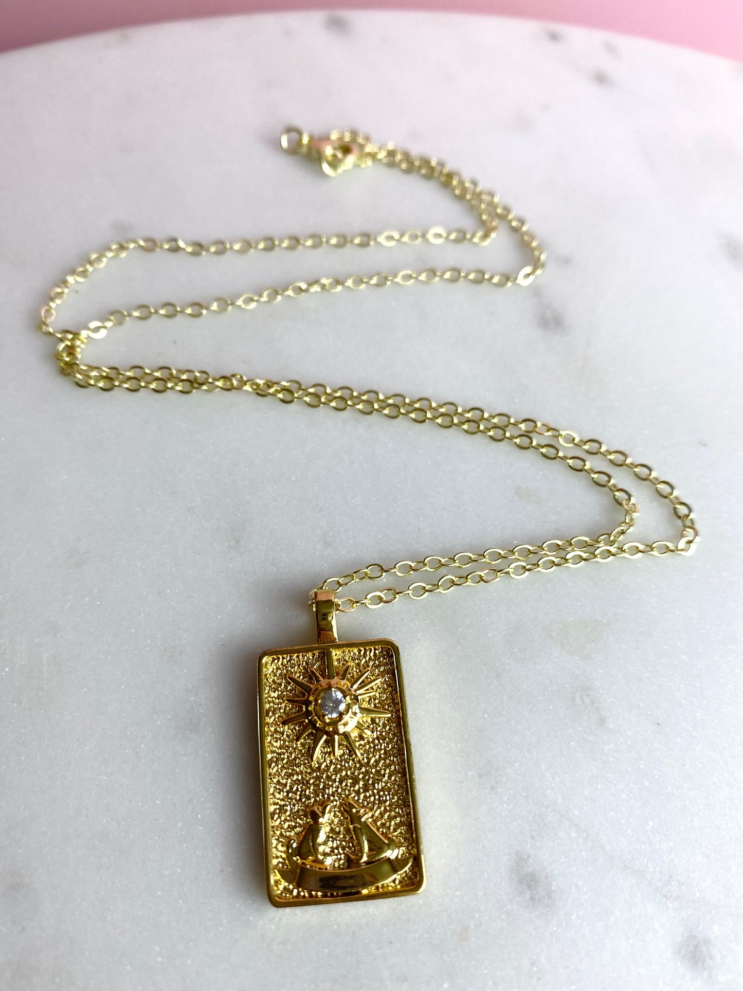The Star Tarot Card Gold-Plated Charm Necklace | Handmade Jewelry