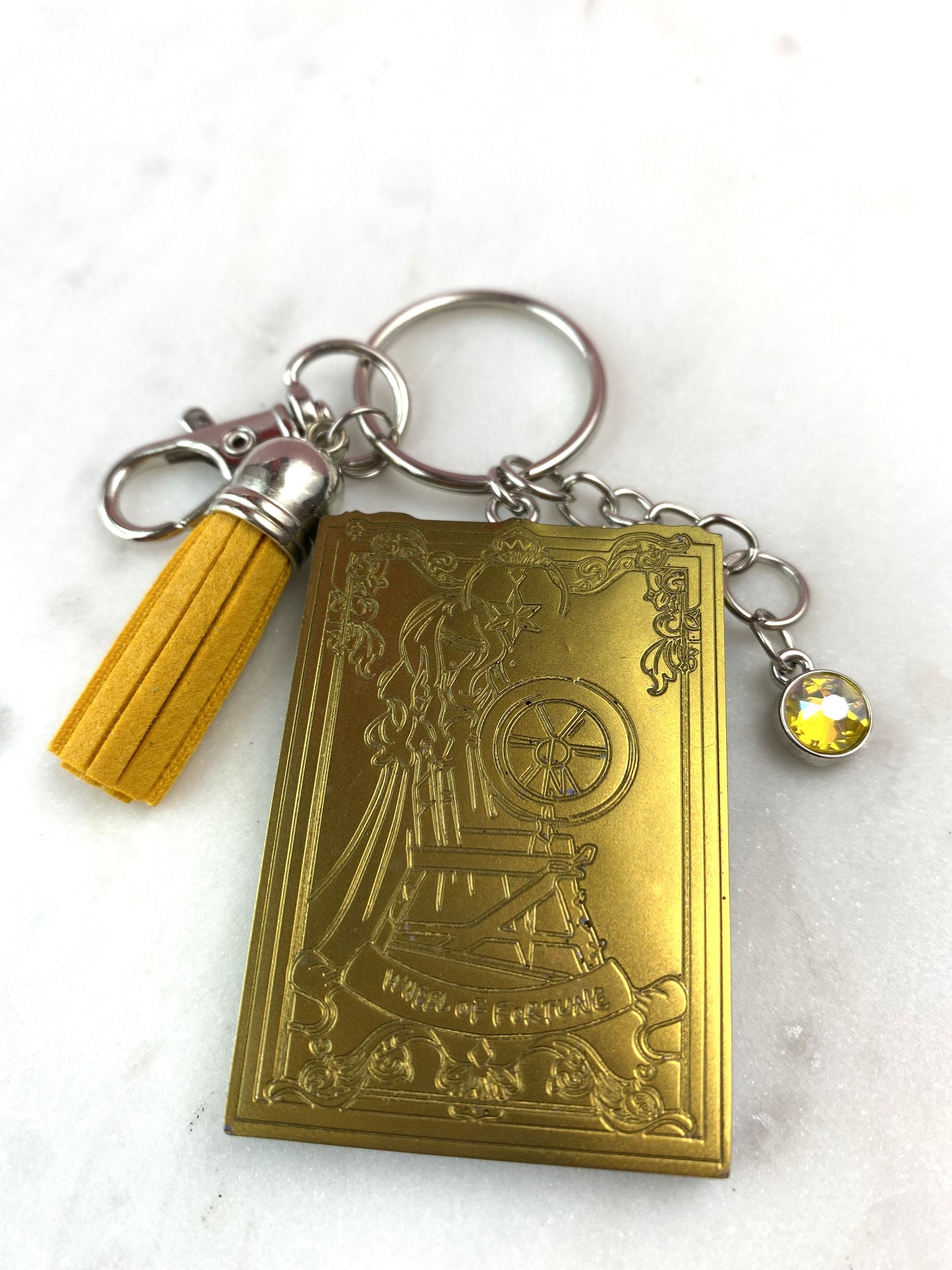 Tarot Card Keychain | Wheel of Fortune | Handmade Accessories