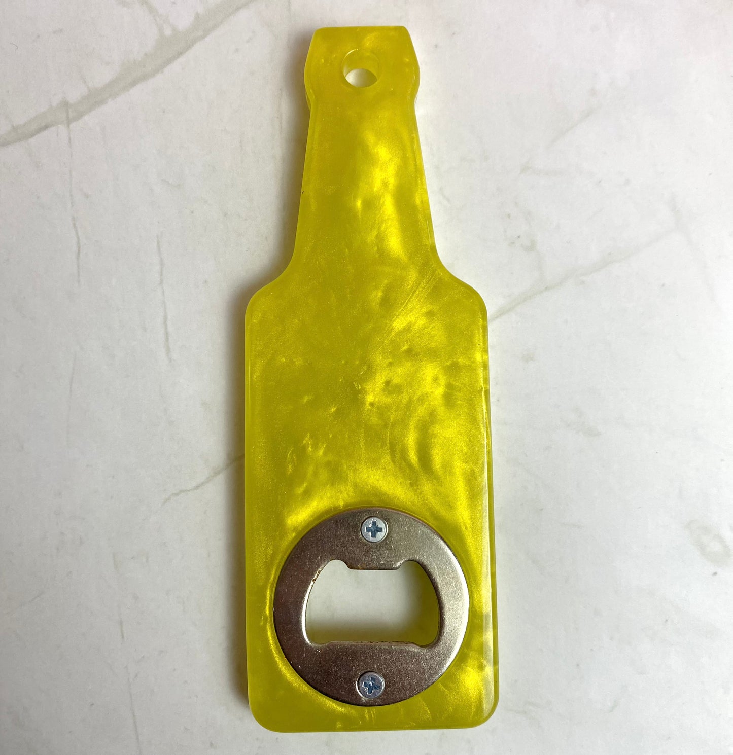 Yellow Pearl Bottle Opener | Handmade Barware
